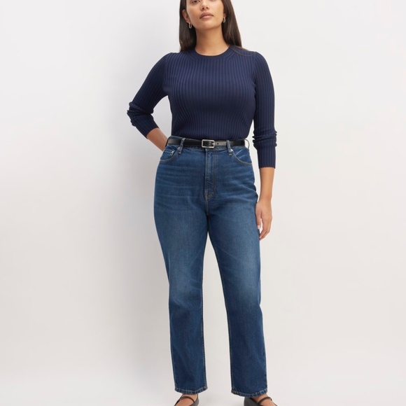 Everlane Women's Cheeky Hourglass Jean in Vintage Dark, Size 27, Cotton - Picture 4 of 6